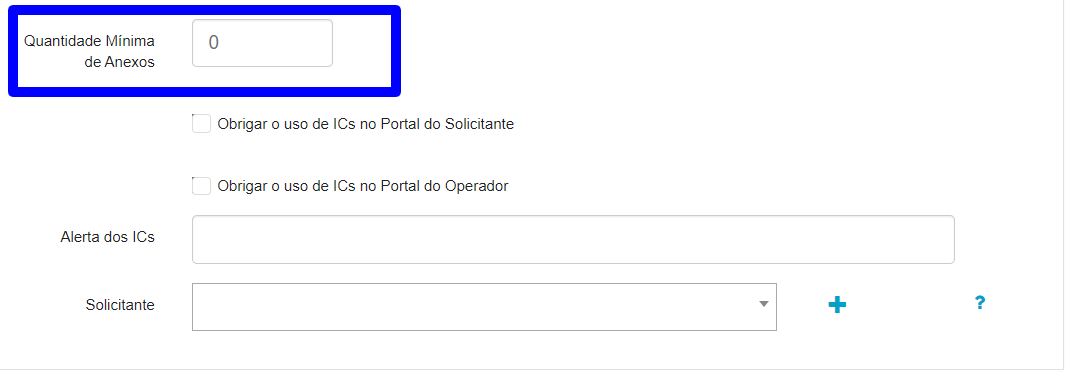 quantidade minima anexos