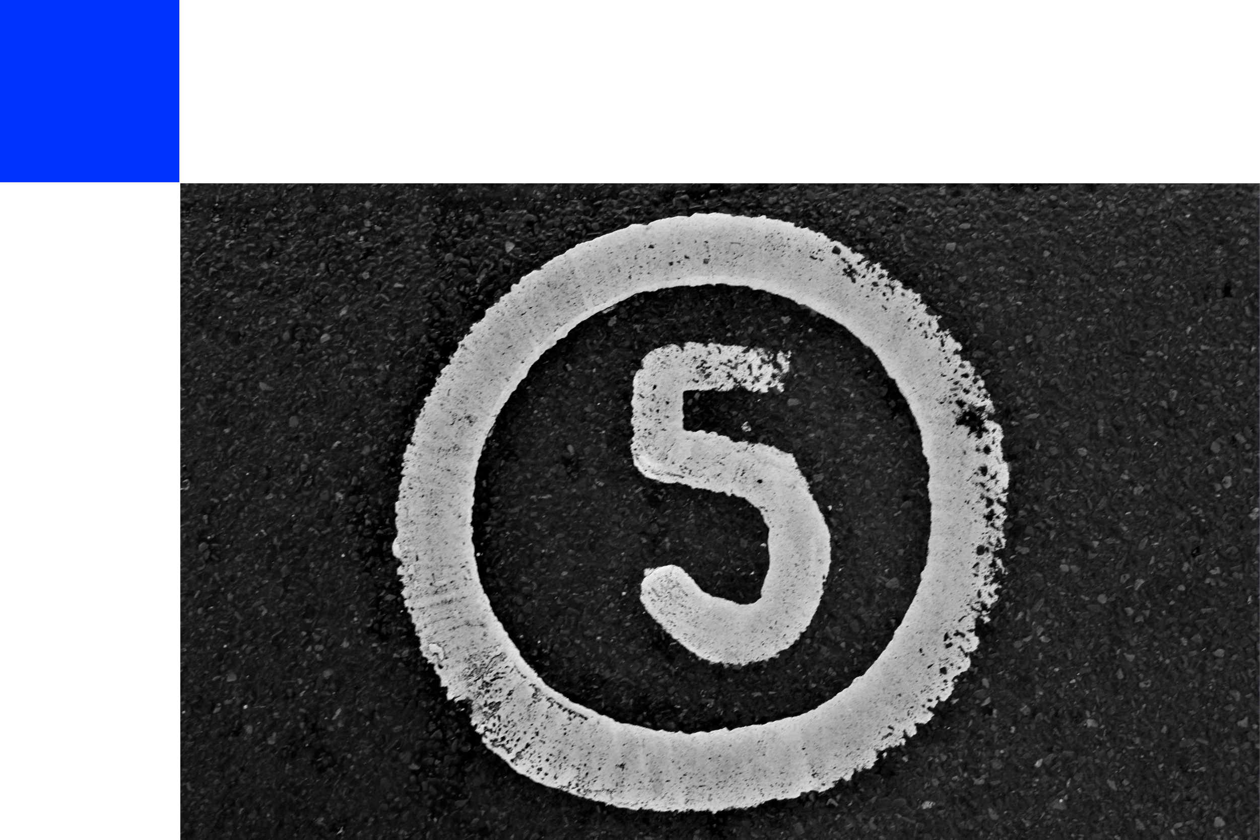 Asfalto com número 5 simulando o método 5s